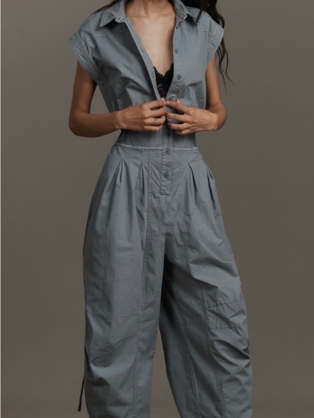 Anthropologie Ripstop Parachute Jumpsuit